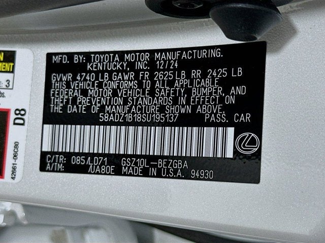 2025 Lexus ES ES 350