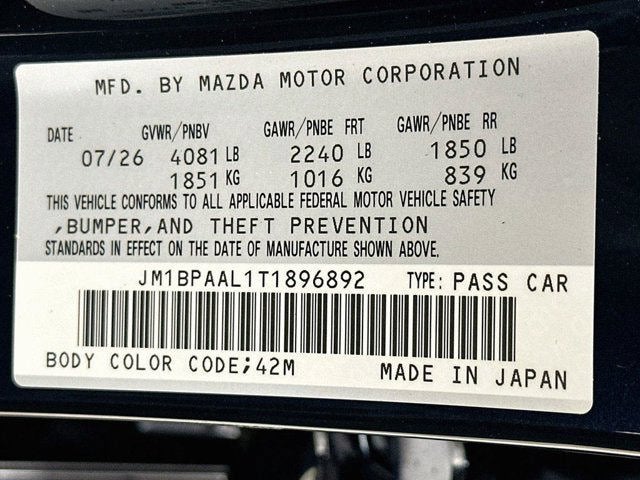 2026 Mazda Mazda3 Sedan 2.5 S