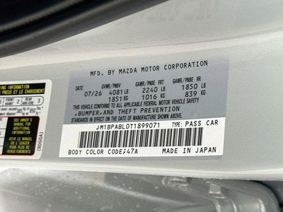 2026 Mazda Mazda3 Sedan 2.5 S Select Sport