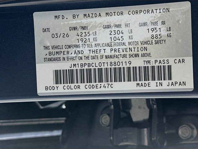 2026 Mazda Mazda3 Sedan 2.5 S Carbon Edition AWD