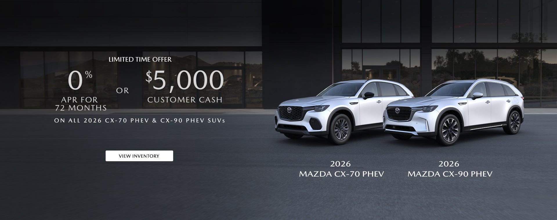 0% for 72 Months or $5k Customer Cash Oct 26